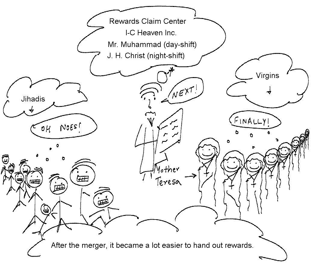 After the merger, it became a lot easier to hand out rewards.
