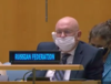 Evidently the Russian Federation rep needed some air!